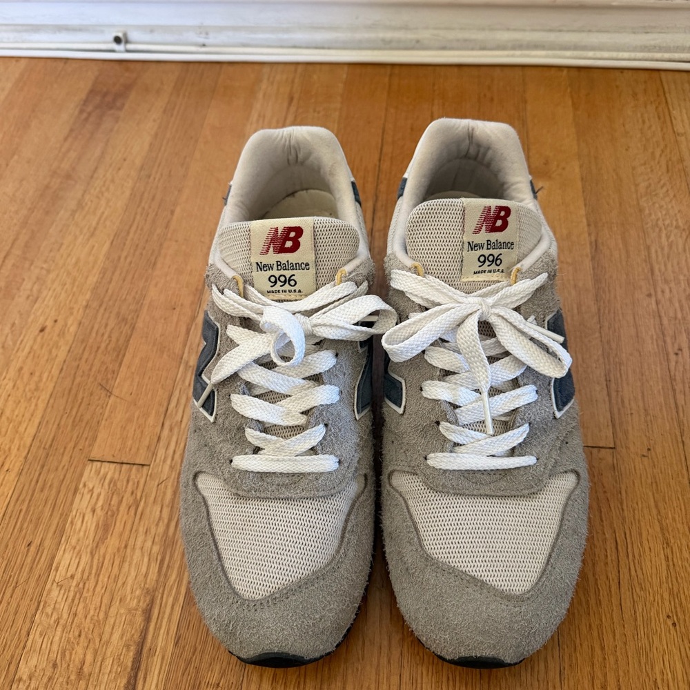 New Balance 996 Men's White and Gray Sneakers made in USA (MiUSA)